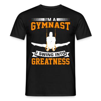 Ring Gymnastics Gymnastics - Men's T-Shirt - black - Front - AI Model Male 178 light (178cm)