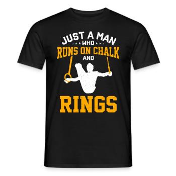 Ring Gymnastics Gymnastics - Men's T-Shirt - black - Front - AI Model Male 178 light (178cm)