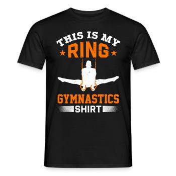 Ring Gymnastics Gymnastics - Men's T-Shirt - black - Front - AI Model Male 178 light (178cm)
