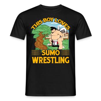 Ce garçon aime la lutte de sumo - T-shirt homme - noir - Devant - AI Model Male 178 light (178cm)