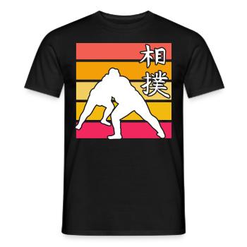 Sumo Rétro - T-shirt homme - noir - Devant - AI Model Male 178 light (178cm)