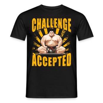 Challenge Accepted Sumo - Men's T-Shirt - black - Front - AI Model Male 178 light (178cm)