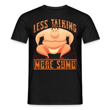 Moins de paroles, plus de sumo - T-shirt homme - noir - Devant - AI Model Male 178 light (178cm)
