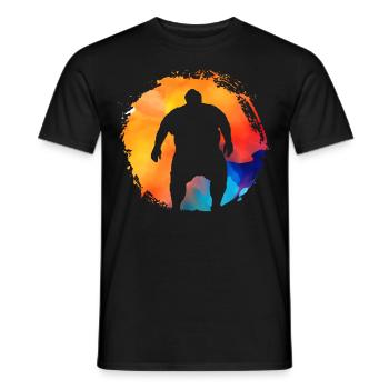 Sumo rétro - T-shirt homme - noir - Devant - AI Model Male 178 light (178cm)