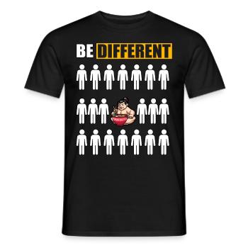 Sumo anders sein - Männer T-Shirt - Schwarz - Vorne - AI Model Male 178 light (178cm)
