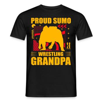 Fier grand-père lutteur de sumo - T-shirt homme - noir - Devant - AI Model Male 178 light (178cm)