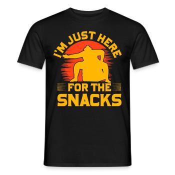 I'm just here for the Snacks - Men's T-Shirt - black - Front - AI Model Male 178 light (178cm)