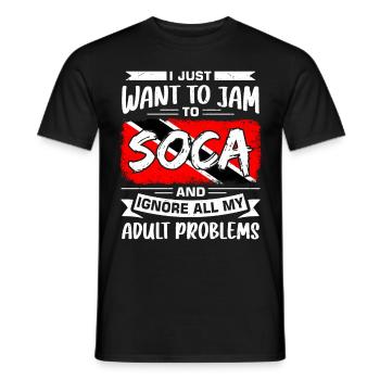 Soca Tanz Trinidad Tobago - Männer T-Shirt - Schwarz - Vorne - AI Model Male 178 light (178cm)