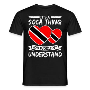Soca Tanz Trinidad Tobago - Männer T-Shirt - Schwarz - Vorne - AI Model Male 178 light (178cm)