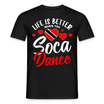 Soca Tanz Trinidad Tobago - Männer T-Shirt - Schwarz - Vorne - AI Model Male 178 light (178cm)