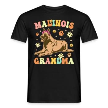 Malinois Granny Groovy Belge Malinois - T-shirt homme - noir - Devant - AI Model Male 178 light (178cm)