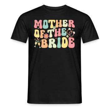 Mutter der Braut Groovy Bridal Party Mom - Männer T-Shirt - Schwarz - Vorne - AI Model Male 178 light (178cm)