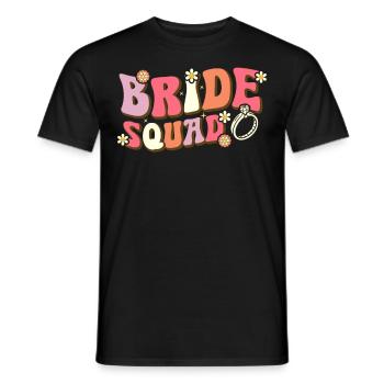 Bride Squad Groovy Brautparty Bachelorette Party - Männer T-Shirt - Schwarz - Vorne - AI Model Male 178 light (178cm)