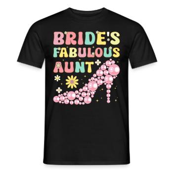 Die fabelhafte Tante der Braut Groovy Brautparty T - Männer T-Shirt - Schwarz - Vorne - AI Model Male 178 light (178cm)