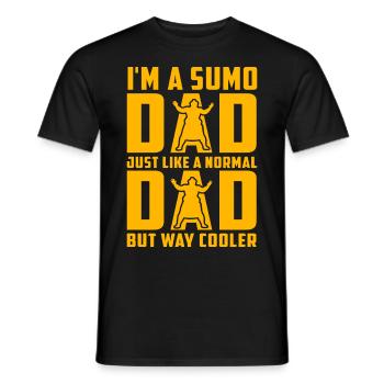 Je suis un père de sumo, tout comme un père normal, mais c’est très cool - T-shirt homme - noir - Devant - AI Model Male 178 light (178cm)