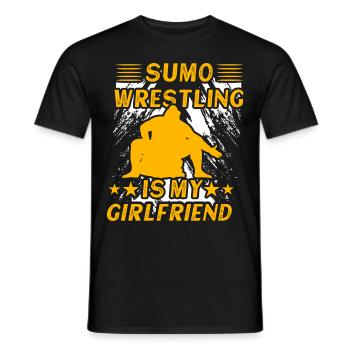 La lutte de sumo est ma petite amie - T-shirt homme - noir - Devant - AI Model Male 178 light (178cm)
