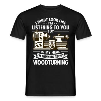 Lathe Lathe - Men's T-Shirt - black - Front - AI Model Male 178 light (178cm)