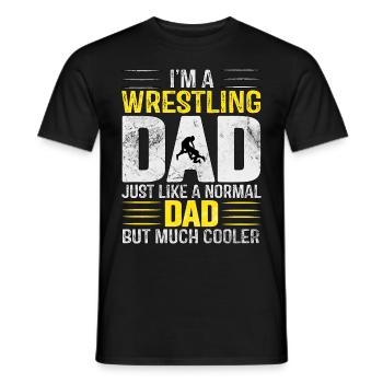 Je suis un papa de lutteur comme un papa normal - T-shirt homme - noir - Devant - AI Model Male 178 light (178cm)