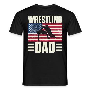Papa lutteur - T-shirt homme - noir - Devant - AI Model Male 178 light (178cm)