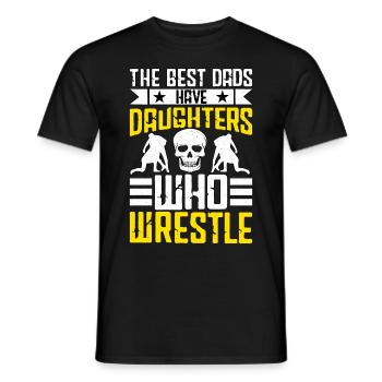 Les meilleurs papas ont des filles qui luttent - T-shirt homme - noir - Devant - AI Model Male 178 light (178cm)