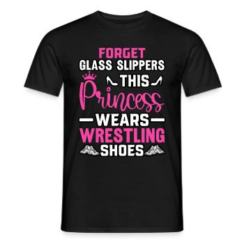 Oubliez les pantoufles de verre que porte cette princesse - T-shirt homme - noir - Devant - AI Model Male 178 light (178cm)