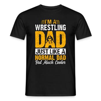 Ich bin ein Wrestling-Vater, genau wie ein normaler Vater - Männer T-Shirt - Schwarz - Vorne - AI Model Male 178 light (178cm)