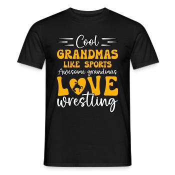 Les grands-mères cool aiment les sports les grands-mères géniales - T-shirt homme - noir - Devant - AI Model Male 178 light (178cm)