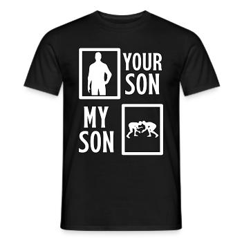 Ton fils mon fils lutte - T-shirt homme - noir - Devant - AI Model Male 178 light (178cm)