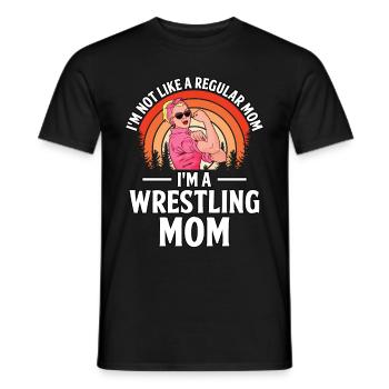 Ich bin nicht wie eine normale Mutter, ich bin eine Wrestling-Mutter - Männer T-Shirt - Schwarz - Vorne - AI Model Male 178 light (178cm)