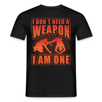 Je n’ai pas besoin d’une arme, j’en suis une - T-shirt homme - noir - Devant - AI Model Male 178 light (178cm)