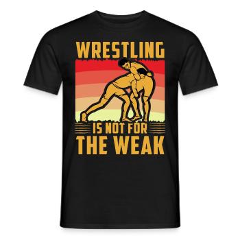 Wrestling ist nichts für Schwache - Männer T-Shirt - Schwarz - Vorne - AI Model Male 178 light (178cm)