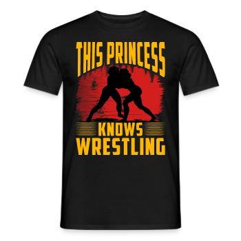 Cette princesse connaît la lutte - T-shirt homme - noir - Devant - AI Model Male 178 light (178cm)