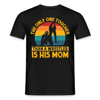 Le seul plus dur qu’un lutteur est sa mère - T-shirt homme - noir - Devant - AI Model Male 178 light (178cm)
