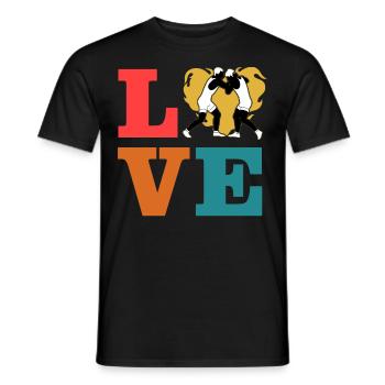 L’amour de la lutte - T-shirt homme - noir - Devant - AI Model Male 178 light (178cm)