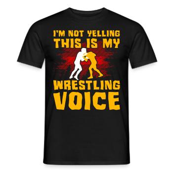 Je ne crie pas que c’est ma voix de lutte - T-shirt homme - noir - Devant - AI Model Male 178 light (178cm)