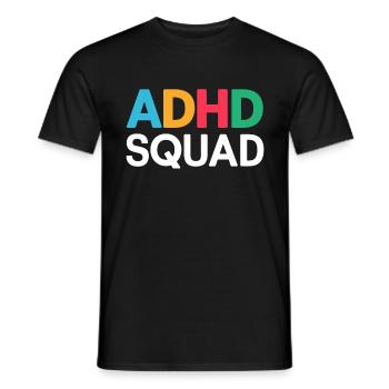 Drôle de dicton sur le TDAH - T-shirt homme - noir - Devant - AI Model Male 178 light (178cm)
