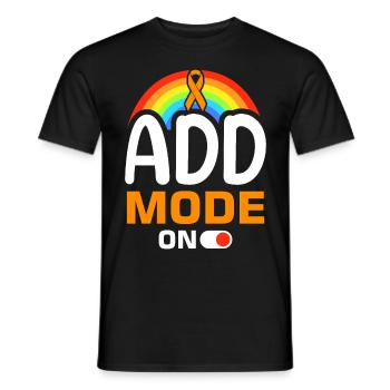 Attention Deficit Hyperactivity Disorder ADD - Men's T-Shirt - black - Front - AI Model Male 178 light (178cm)