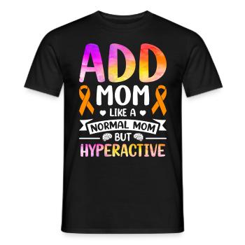 Aufmerksamkeitsdefizit Hyperaktivitätsstörung ADS - Männer T-Shirt - Schwarz - Vorne - AI Model Male 178 light (178cm)