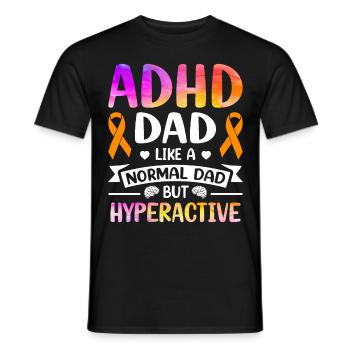Drôle de dicton sur le TDAH - T-shirt homme - noir - Devant - AI Model Male 178 light (178cm)
