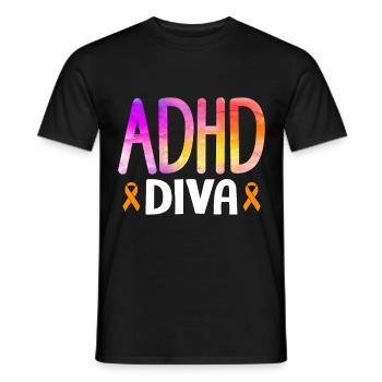Drôle de dicton sur le TDAH - T-shirt homme - noir - Devant - AI Model Male 178 light (178cm)