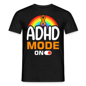 Drôle de dicton sur le TDAH - T-shirt homme - noir - Devant - AI Model Male 178 light (178cm)