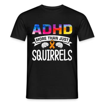 Drôle de dicton sur le TDAH - T-shirt homme - noir - Devant - AI Model Male 178 light (178cm)