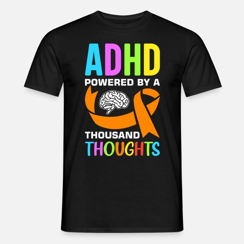 Funny ADHD saying - Men's T-shirt - black