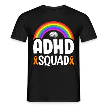 Aufmerksamkeitsdefizit Hyperaktivitätsstörung ADS - Männer T-Shirt - Schwarz - Vorne - AI Model Male 178 light (178cm)