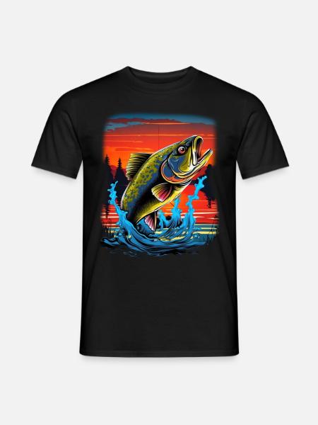 Bass Fish - Men's T-Shirt - black
