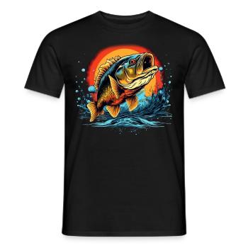 Poisson bar - T-shirt homme - noir - Devant - AI Model Male 178 light (178cm)