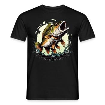Barsch-Fisch - Männer T-Shirt - Schwarz - Vorne - AI Model Male 178 light (178cm)