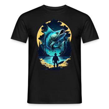 Barsch-Fisch - Männer T-Shirt - Schwarz - Vorne - AI Model Male 178 light (178cm)