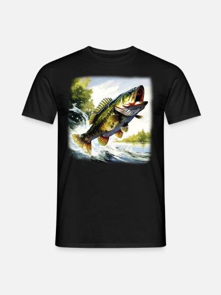 Bass Fish - Men's T-Shirt - black