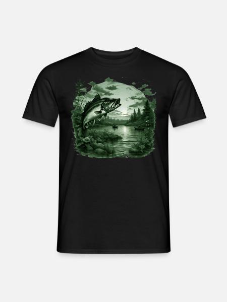 Bass Fish - Men's T-Shirt - black